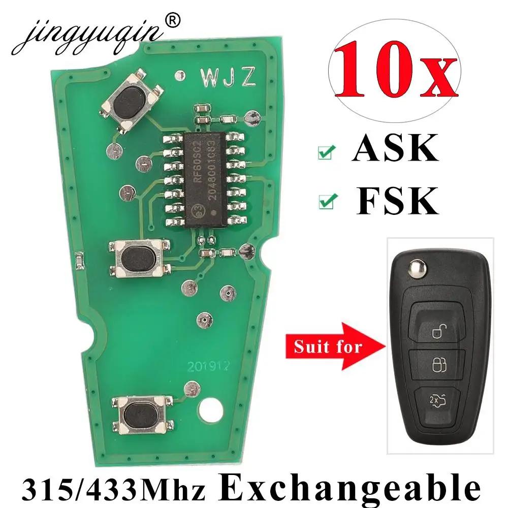 Jingyuqin   C-ƽ Ŀ ǿŸ 󵥿  3 ư WJZ ȸ , ASK/FSK  ڵ Ű PCB, 433Mhz, 10 